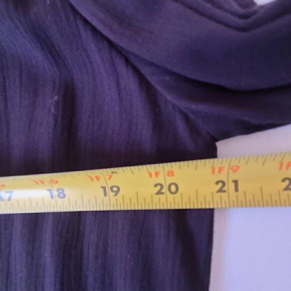 Anthropologie Ro & De Women's Half-Placket Cold Shoulder Blouse Black Medium - Picture 11 of 13